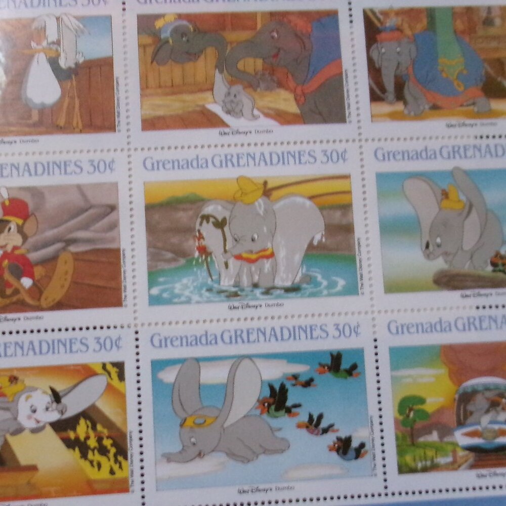 NEW Disney Grenada Animal Stories and Classic Fairy Tales Large Stamps - Picture 13 of 16